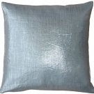 Pillow Decor - Tuscany Linen Silver Metallic 20x20 Throw Pillow NB1-0009-01-20