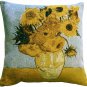 Pillow Decor - Van Gogh Sunflowers 19x19 Throw Pillow (AB1-5139-01-20)
