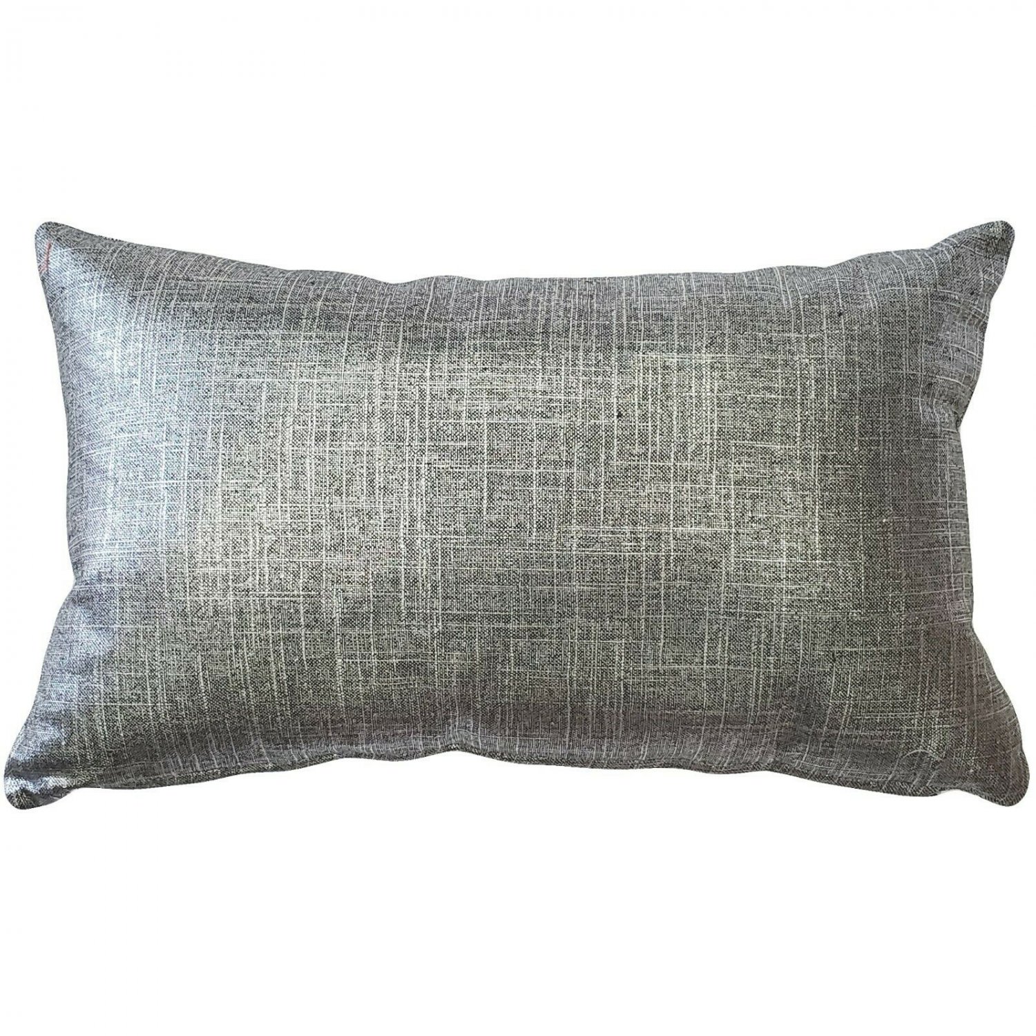 Pillow Decor - Tuscany Linen Platinum Metallic 12x19 Throw Pillow NB1-0009-03-92