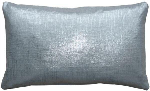 Pillow Decor - Tuscany Linen Silver Metallic 12x19 Throw Pillow NB1-0009-01-92