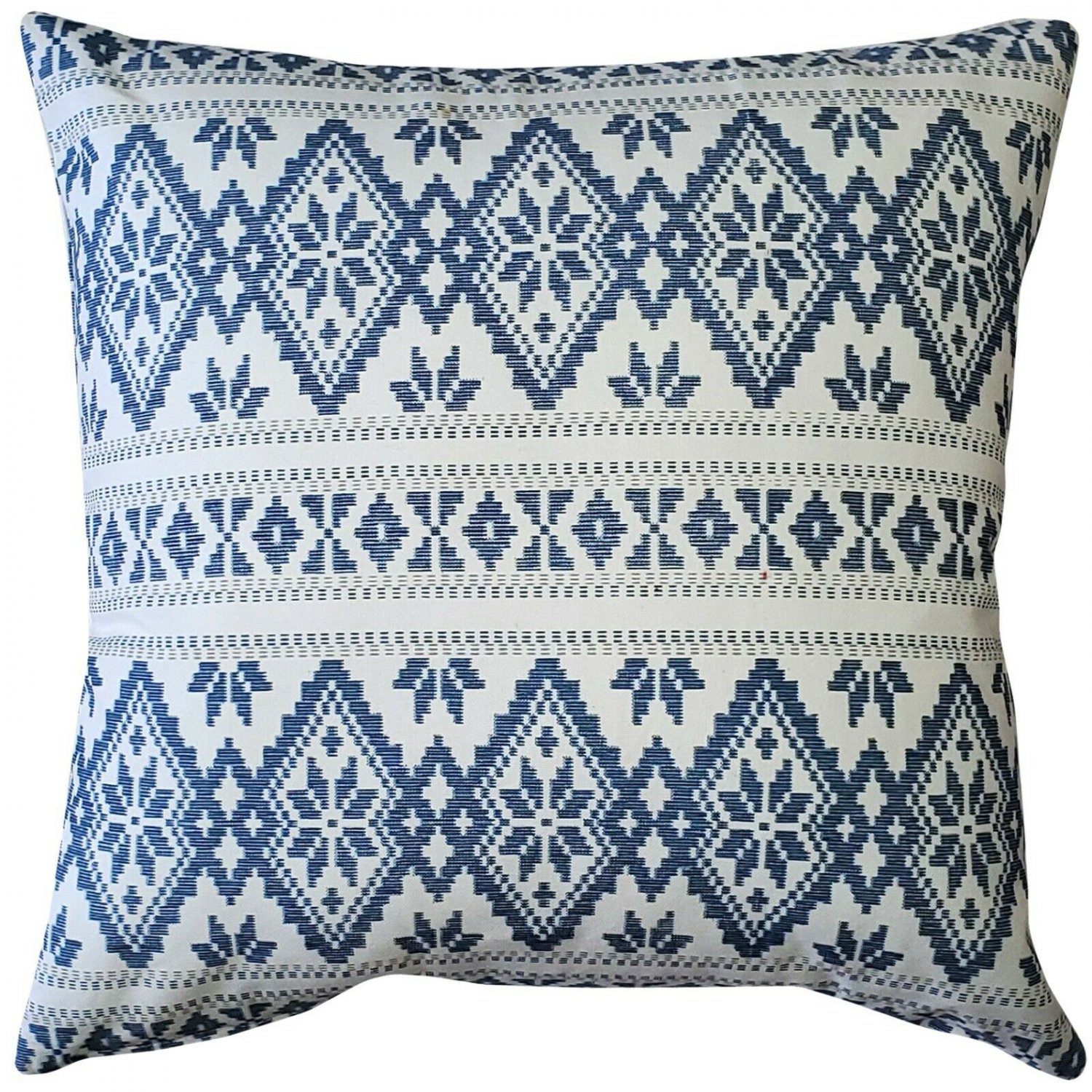 Pillow Decor - Malmo Blue Diamond Throw Pillow 17x17 LD1-0006-02-17