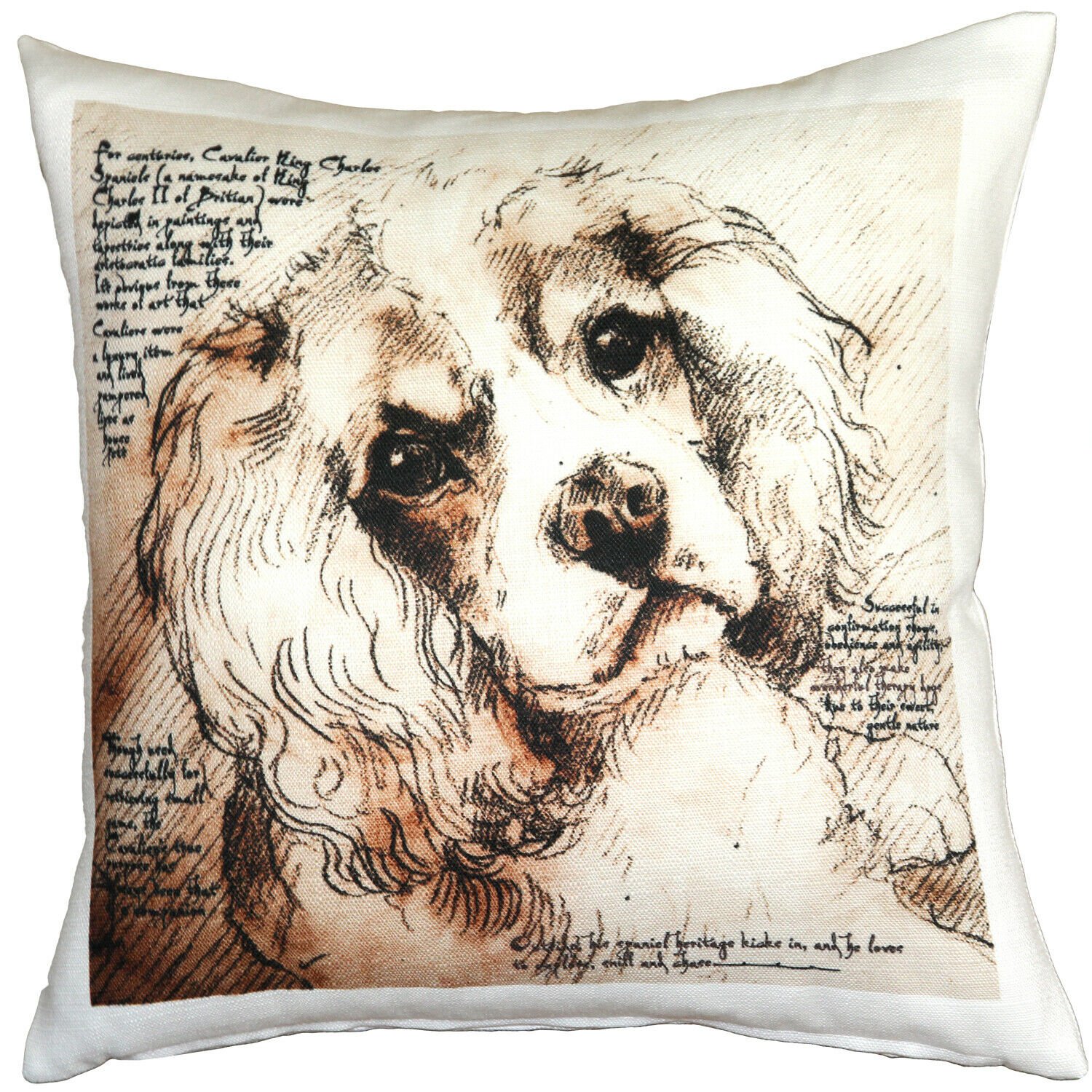 Pillow Decor - Cavalier King Charles Spaniel 17x17 Dog Pillow - LE1-0012-01-17