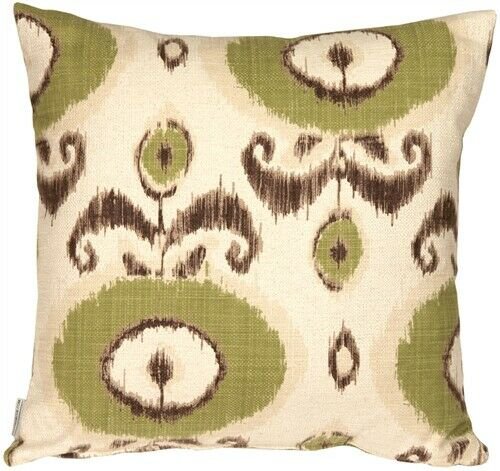 Pillow Decor - Bold Green Ikat 20x20 Throw Pillow (VB1-0001-03-20)