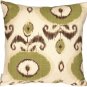 Pillow Decor - Bold Green Ikat 20x20 Throw Pillow (VB1-0001-03-20)