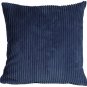 Pillow Decor - Wide Wale Corduroy 18x18 Dark Blue Throw Pillow (WD1-0001-15-18)