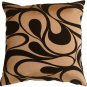 Pillow Decor -Dramatic Swirls Gold 19" Square Decorative Pillow (MD1-0037-03-20)