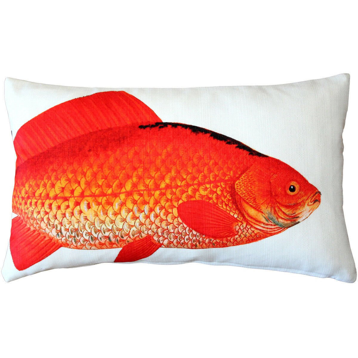 Pillow Decor - Goldfish Fish Pillow 12x20 (PD2-0001-01-92)