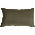 Pillow Decor - Tuscany Linen Charcoal Gray 12x19 Throw Pillow NB1-0005-18-92