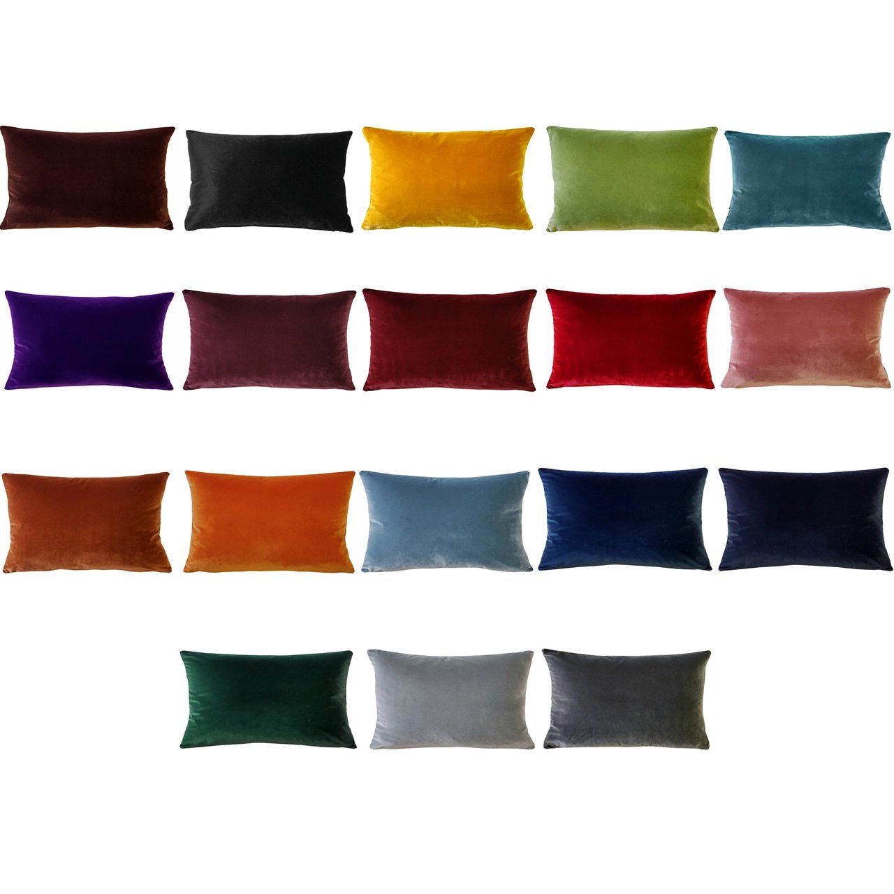 Castello Velvet Rectangular Throw Pillows, Complete with Pillow Insert