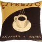 Marco Fabiano Collection Espresso Coffee Pillow, Complete with Pillow Insert