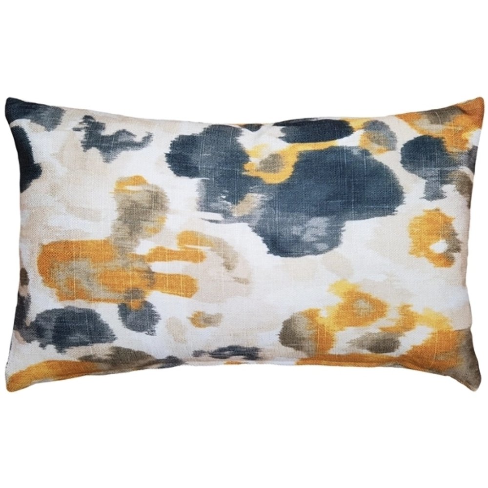 Brandy Bay Yellow Floral Throw Pillow 12x19, Complete with Pillow Insert