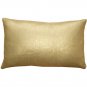 Tuscany Linen Gold Metallic 12x19 Throw Pillow, Complete with Pillow Insert