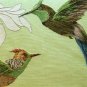 Hummingbirds Green French Tapestry Throw Pillow, Complete with Pillow Insert