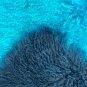 Mongolian Sheepskin Teal Throw Pillow, Complete with Pillow Insert