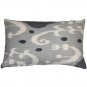 Indah Ikat Gray 12x20 Throw Pillow, Complete with Pillow Insert