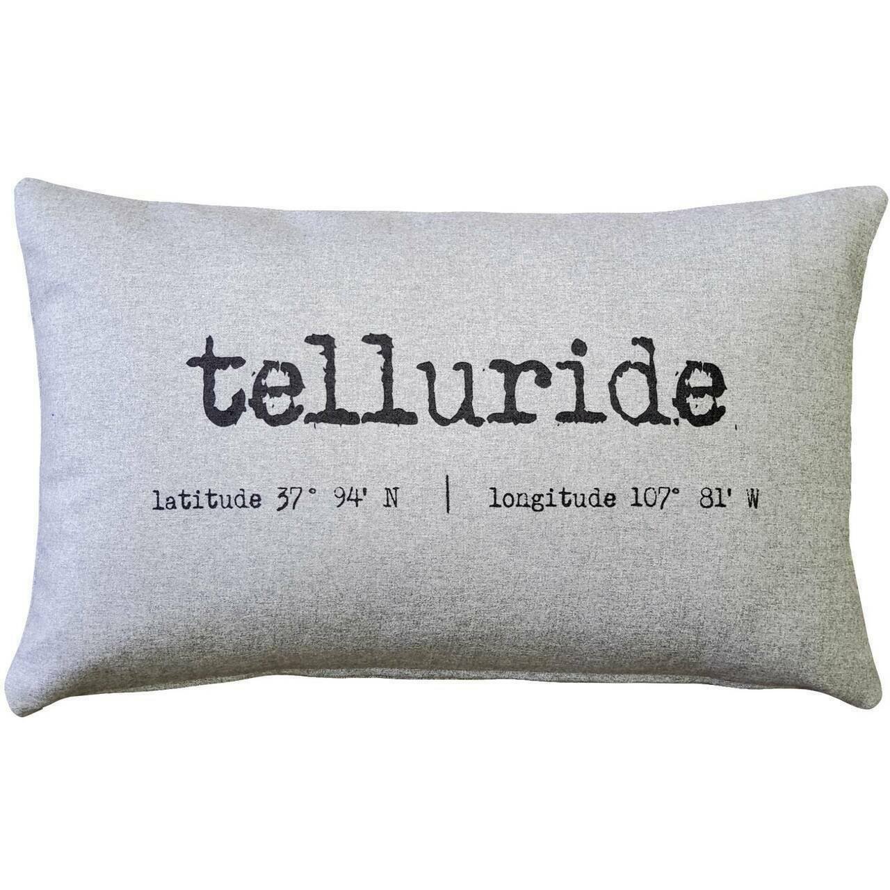 Telluride Gray Felt Coordinates Pillow 12x19, Complete with Pillow Insert