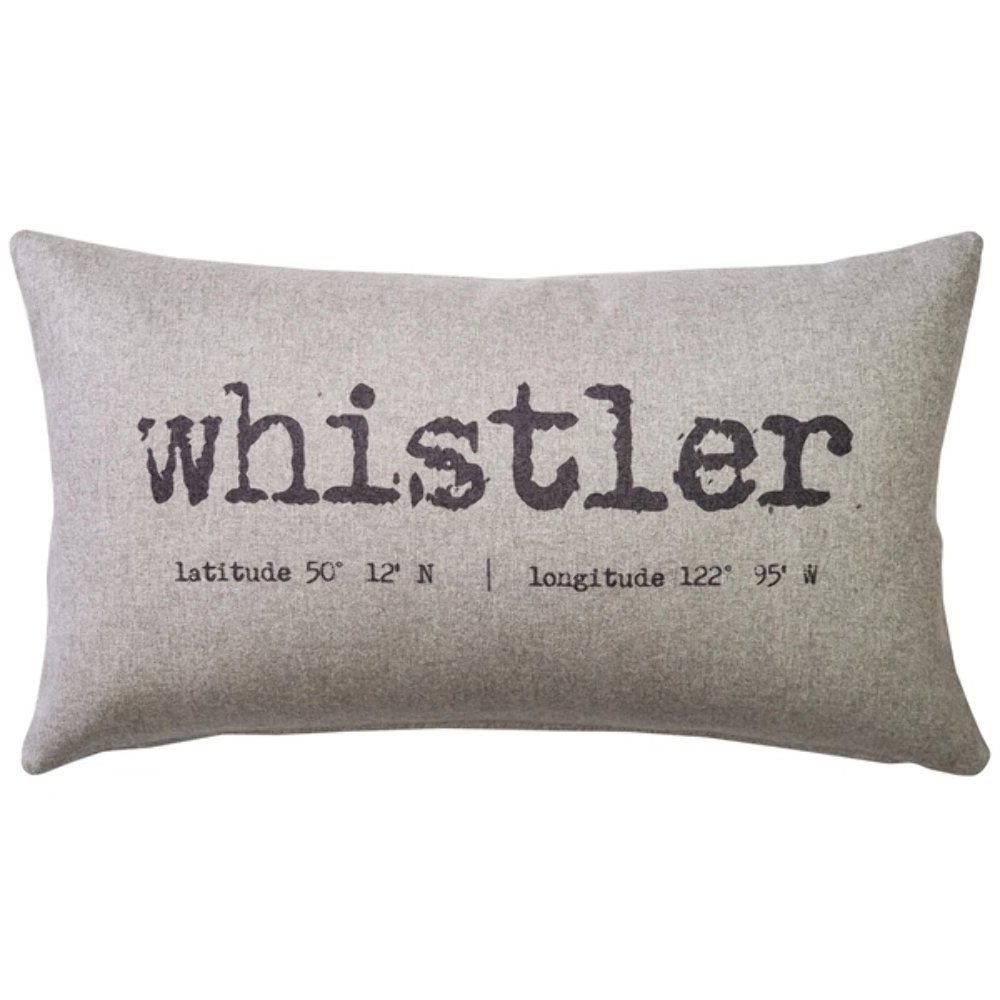 Whistler Gray Felt Coordinates Pillow 12x19, Complete with Pillow Insert