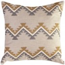 Tulum Ranch Embroidered Throw Pillow 20x20, Complete with Pillow Insert