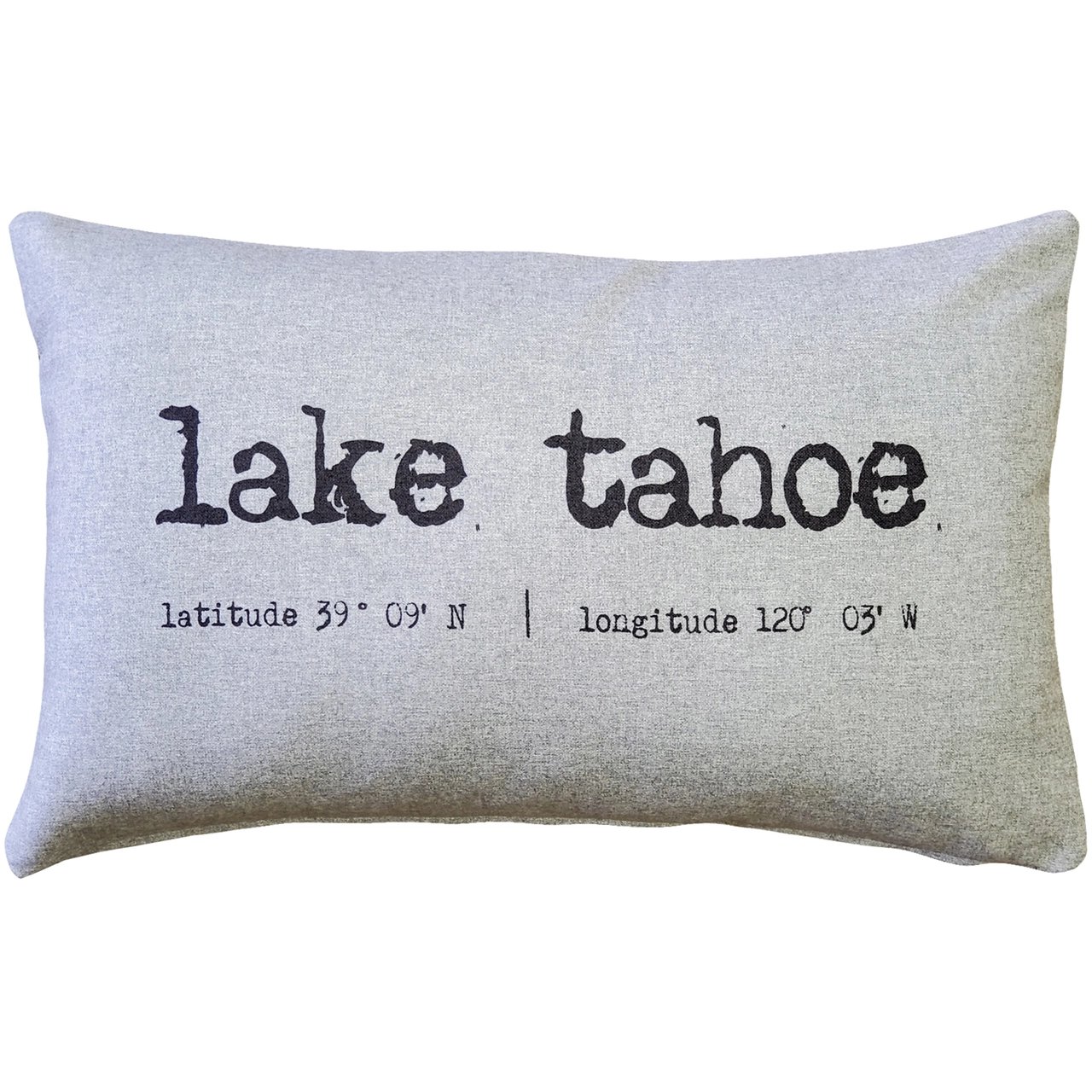 Lake Tahoe Gray Felt Coordinates Pillow 12x19, Complete with Pillow Insert