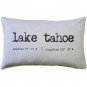 Lake Tahoe Gray Felt Coordinates Pillow 12x19, Complete with Pillow Insert