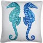 Capri Seahorse Reflect Throw Pillow 26x26, Complete with Pillow Insert