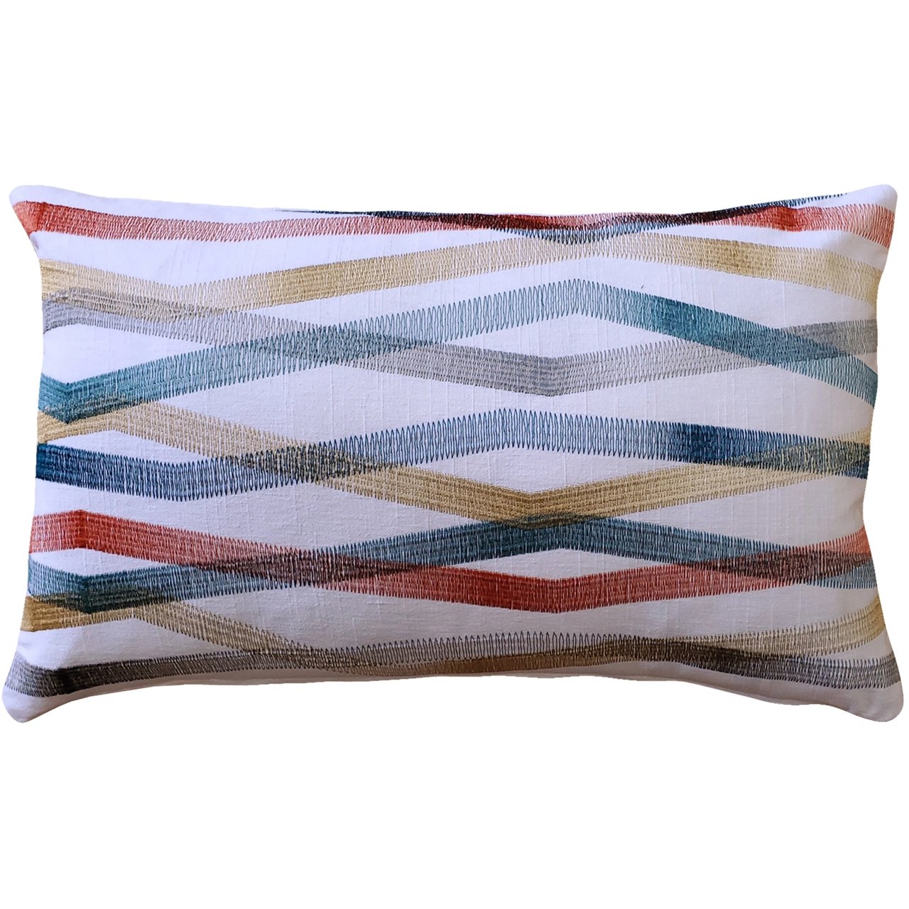 Wandering Lines Ocean Coast Throw Pillow 12x19, Complete with Pillow Insert
