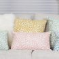 Matisse Dots Coral Pink Throw Pillow 12x19, Complete with Pillow Insert