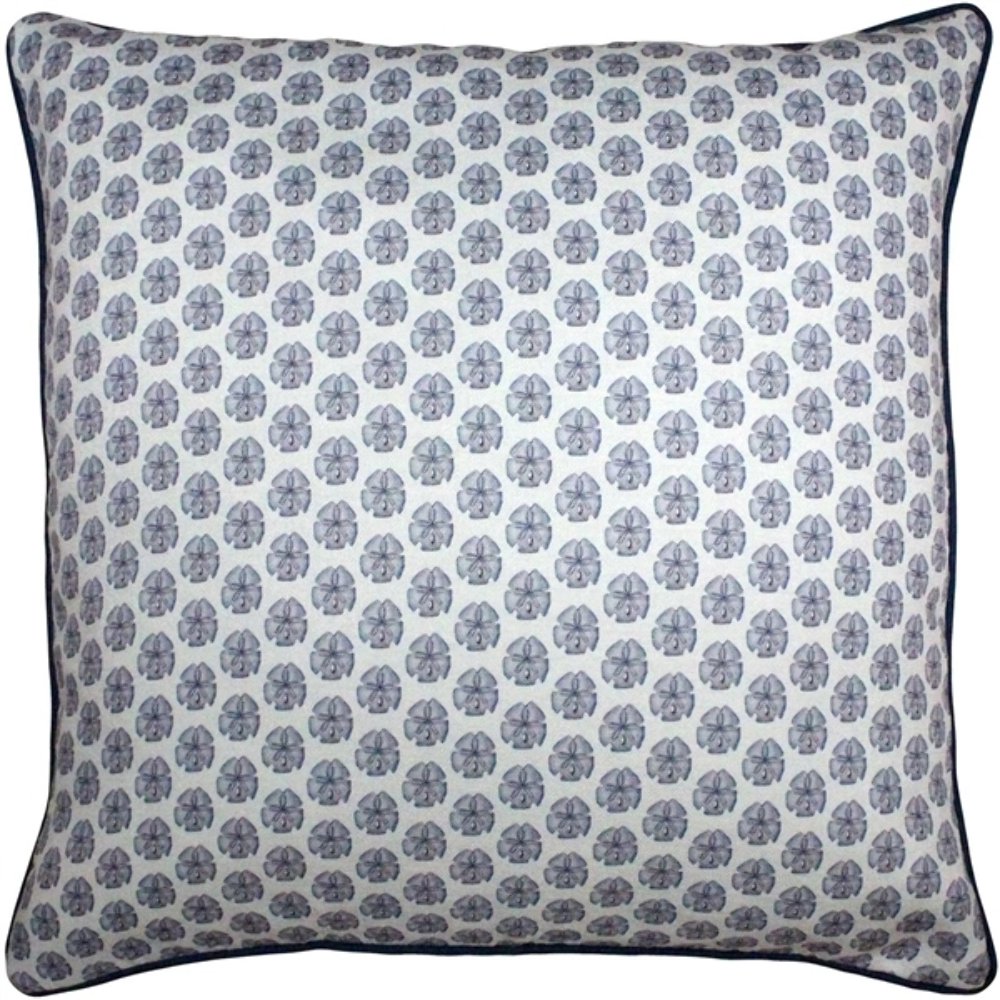 Big Island Sand Dollar Tiny Scale Print Throw Pillow 26x26, Complete with Pillow