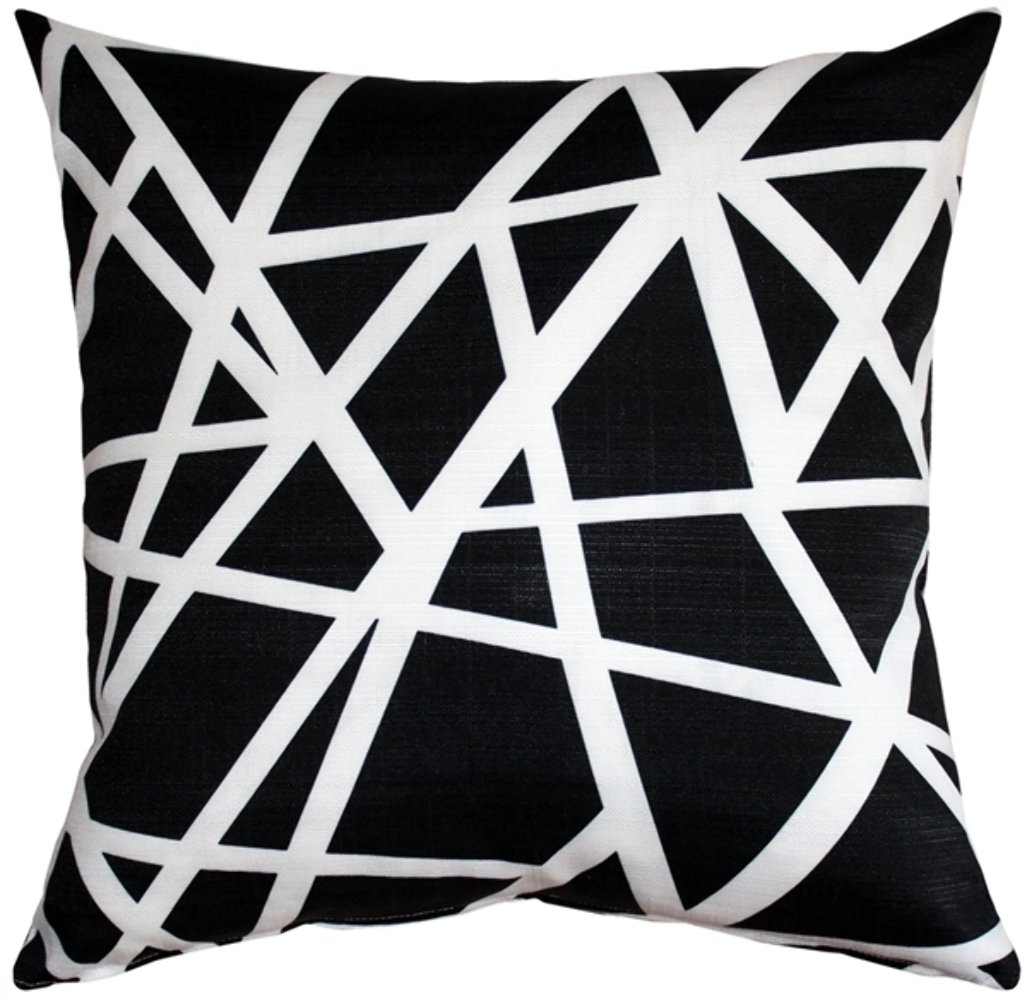 Bird's Nest Black Throw Pillow 20X20, Complete with Pillow Insert