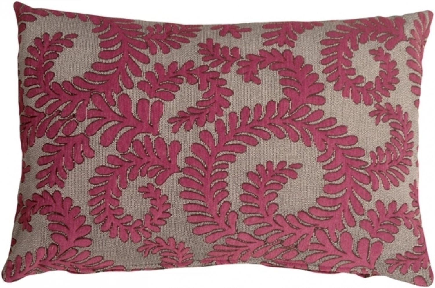 Brackendale Ferns Pink Rectangular Throw Pillow, Complete with Pillow Insert