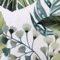 Thai Garden Green Leaf Throw Pillow 12x20, Complete with Pillow Insert
