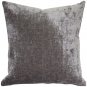 Venetian Velvet Cloud Gray Throw Pillow 20x20, Complete with Pillow Insert