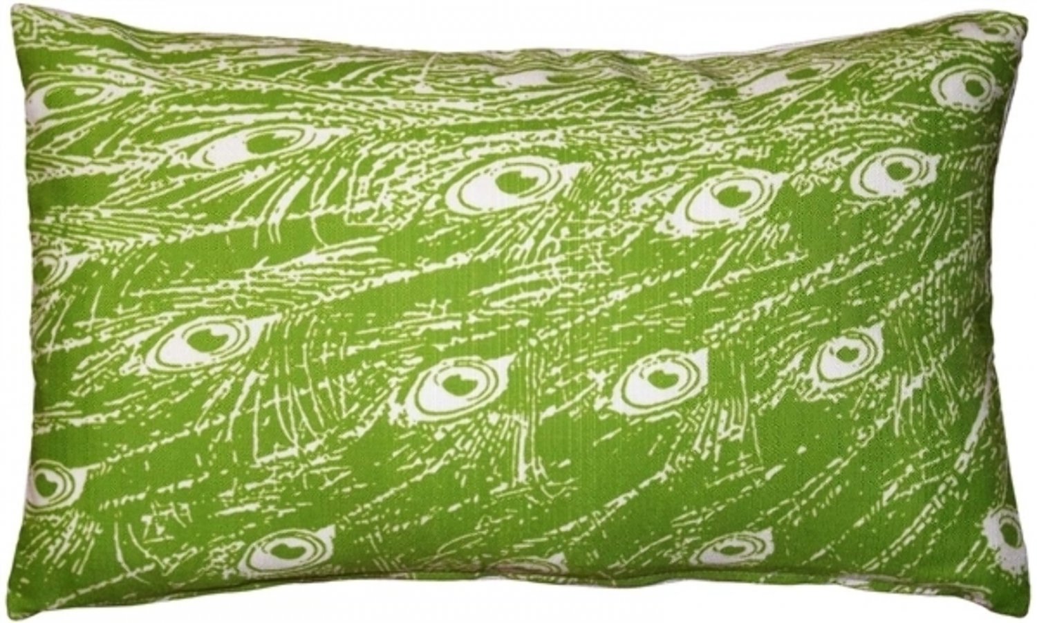 Peacock Green Relief Throw Pillow 12x20, Complete with Pillow Insert