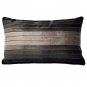 Carbon Stripes Textured Velvet Throw Pillow 12x19, Complete with Pillow Insert