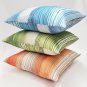 Sedona Stripes Blue Throw Pillow 17x17, Complete with Pillow Insert