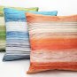 Sedona Stripes Orange Throw Pillow 20x20, Complete with Pillow Insert