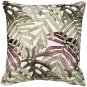 Pattaya Purple Palm Throw Pillow 20x20, Complete with Pillow Insert