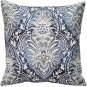 Leone Damask Denim Blue Throw Pillow 21x21, Complete with Pillow Insert