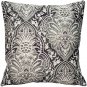 Leone Damask Dark Gray Throw Pillow 21x21, Complete with Pillow Insert