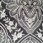 Leone Damask Dark Gray Throw Pillow 21x21, Complete with Pillow Insert