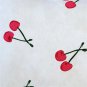 Cherry Rain Cotton Print Throw Pillow 17x17, Complete with Pillow Insert