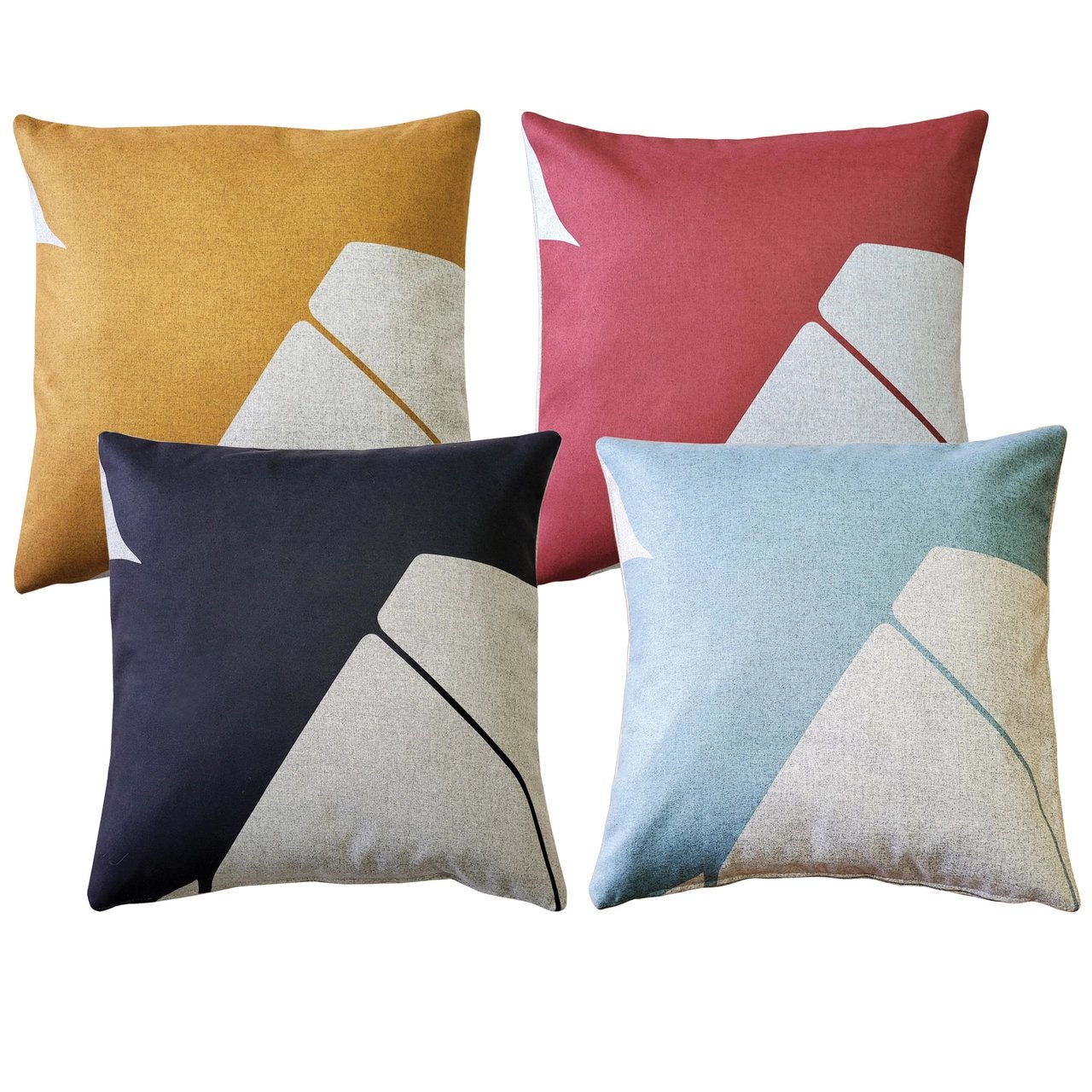 Boketto Throw Pillows 19 Inch Square, Complete with Pillow Insert