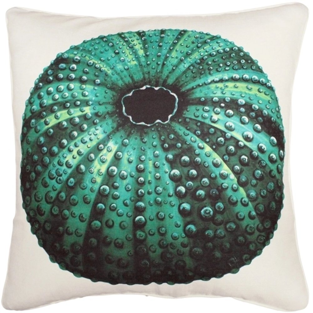 Jekyll Island Sea Urchin Throw Pillow 26x26, Complete with Pillow Insert