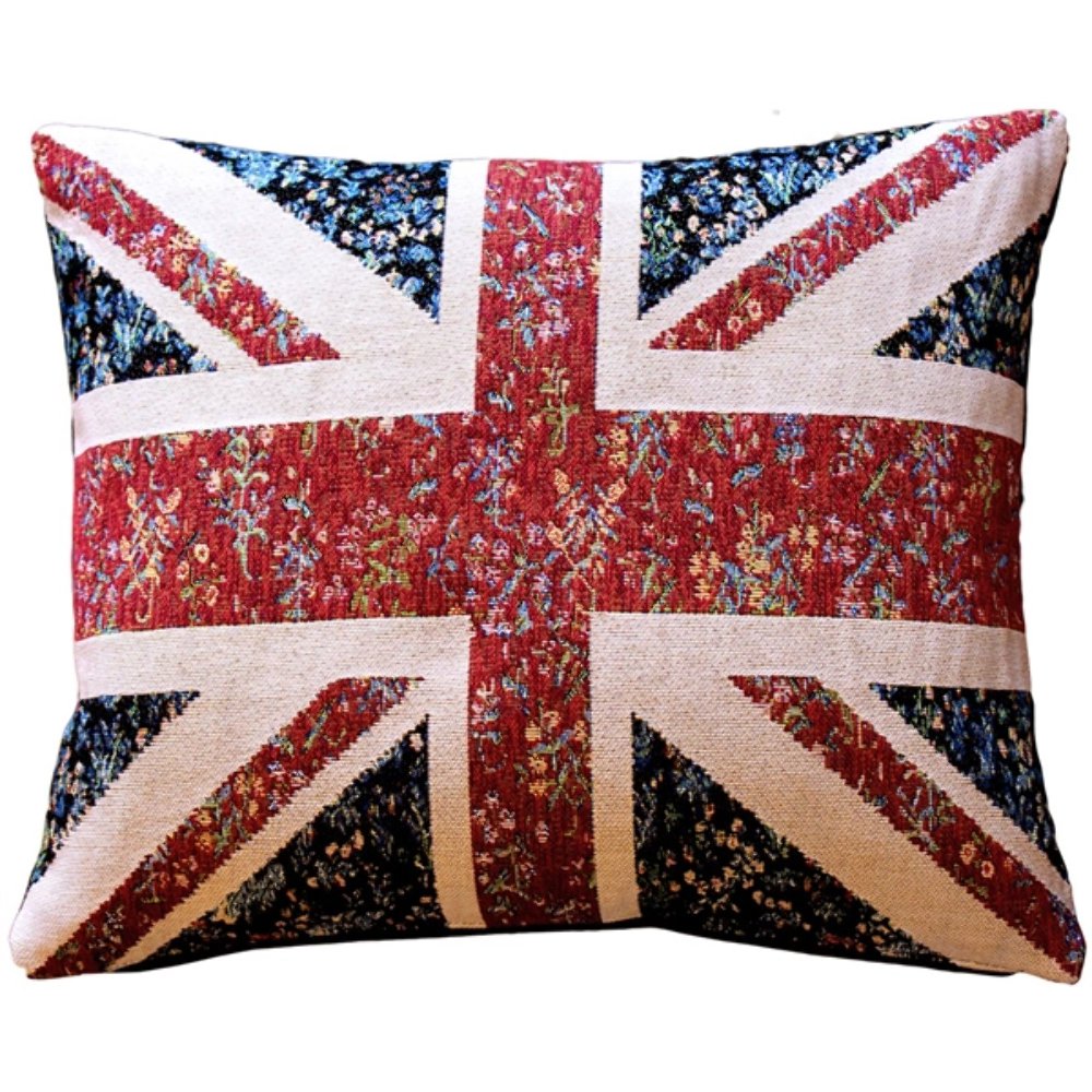 United Kingdom Flag Tapestry Throw Pillow 15x19, Complete with Pillow Insert