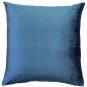 Sankara Marine Blue Silk Throw Pillow 20x20, Complete with Pillow Insert