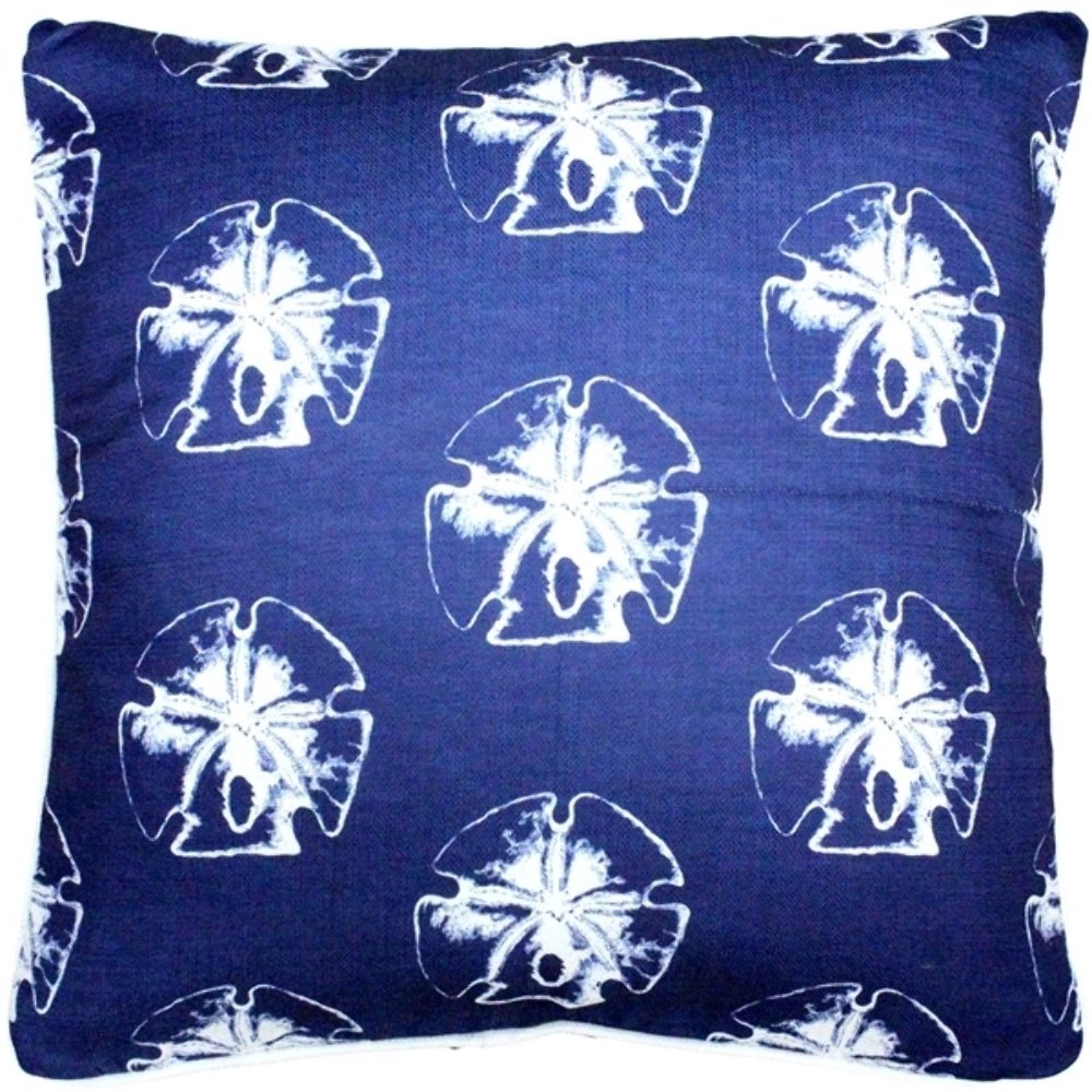 Hilton Head Sand Dollar Large Pattern Pillow 26x26, Complete with Pillow Insert
