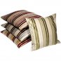 Velvet Multi Stripes Mauve 20x20 Throw Pillow, Complete with Pillow Insert