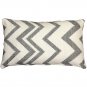 Lorenzo Zigzag Gray 12x20 Throw Pillow, Complete with Pillow Insert