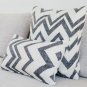 Lorenzo Zigzag Gray 12x20 Throw Pillow, Complete with Pillow Insert