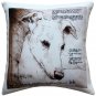 Greyhound 17x17 Dog Pillow, Complete with Pillow Insert